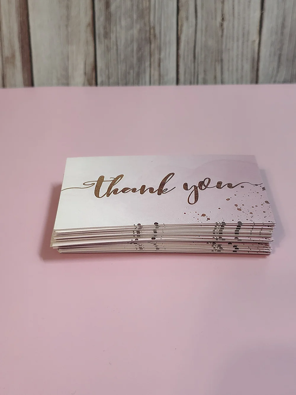 49 Pink Thank You Cards with Happy Mail Stickers